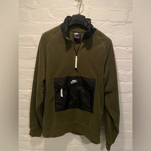 Nike Streetwear Quarter-zip Fleece — Forest Green — Men’s Small